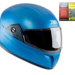 JMD ELEGANT Full Face Helmet For Men/Women With Emergency & Blood ID Tag. Motorbike Helmet  (Matt Blue)