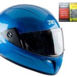 JMD ELEGANT Full Face Helmet For Men/Women With Emergency & Blood ID Tag. Motorbike Helmet  (Blue)