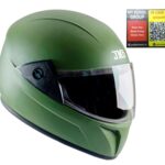 JMD ELEGANT Full Face Helmet For Men/Women With Emergency & Blood ID Tag. Motorbike Helmet  (Military Green)
