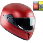 JMD ELEGANT Full Face Helmet For Men/Women With Emergency & Blood ID Tag. Motorbike Helmet  (MATT RED)